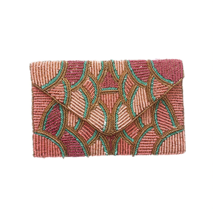 Indian Handmade Luxury <b>Crystal</b> Fashion Accessories Multicolor <b>Beaded</b> Baguette Bag Handle Durable Casual Handbag Local - Product Image 2