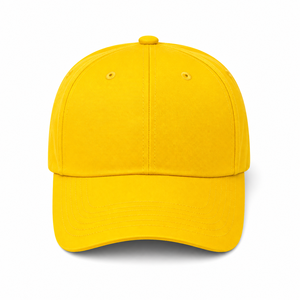 Casquette de baseball jaune en coton à 6 panneaux, unisexe, réglable, couleur unie, décontractée, pour adultes, printemps-été - Product Image 3