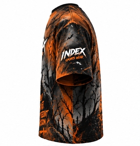 INDEX Men's Halloween <b>Pumpkin</b> Bat Printed <b>T</b>-<b>Shirt</b> Short Sleeve O-Neck Street Style Casual Wear Breathable Regular Fit - Product Image 3