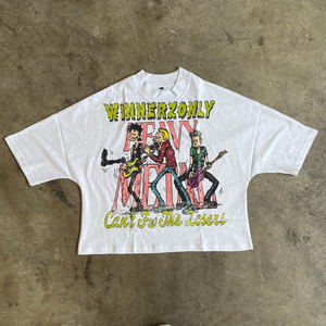 เสื้อยืดโอเวอร์ไซส์ลำลองทรงหลวมผ้าคอตตอนเนื้อหนาคุณภาพพรีเมียมระบายอากาศได้ดีสไตล์สตรีทแวร์สั่งทำพิเศษ - Product Image 2