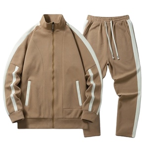 ชุดวอร์ม2ชิ้นให้ความอบอุ่นสำหรับผู้ชายชุดออกกำลังกายแบบลำลองกางเกงวอร์มแขนยาวกางเกงวอร์มเฮฟวี่เวทสำหรับสตรีทแวร์ฤดูใบไม้ร่วงฤดูหนาว - Product Image 1