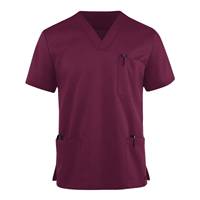Ensemble de tenue médicale chirurgicale pour hôpital, blouses et pantalons droits à col en V, en mélange de coton respirant, du fabricant