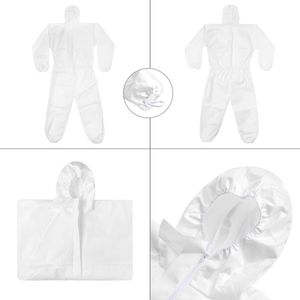 Tuta Monouso con Elastico per Polsi e Cappuccio, Bianca, per Isolamento e Sicurezza - Product Image 5