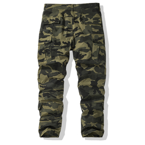 Apparel Straight Mid Waist Baggy Cargo Pants <b>Trousers</b> for Men Casual Hiking Hip Hop Style with <b>Drawstring</b> and Multiple Pockets - Product Image 4