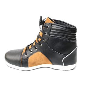 <b>Brown</b> & Black Denim Wear Shoes Latest Fashion Wear Shoes Original Leather Sneakers <b>Lace</b> Up Shoes - Product Image 4