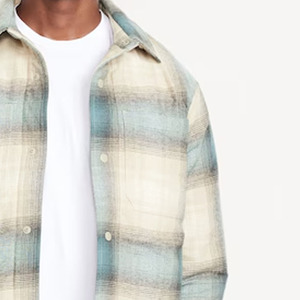 <b>Men</b> Shacket Button Front <b>Long</b> Sleeve Casual Overshirt Breathable Quick-Dry Windproof Soft Comfortable Warm <b>Jacket</b> - Product Image 2