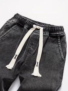 AAFII IMPEX Jean Cargo Vintage Noir Coupe Droite pour Homme Taille Moyenne 100% Coton Écologique Léger Tendance Estivale - Product Image 2