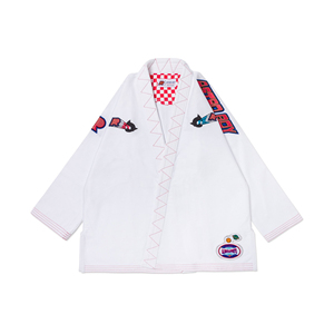 ชุดยูโด/บราซิลเลี่ยนยิวยิตสู ยี่ห้อ Shoyorol รุ่น 65 สีขาว ขายดี ผลิตจากผ้าฝ้าย 100% ระบายอากาศได้ดี ทรงหลวม สกรีนโลโก้ได้ตามต้องการ - Product Image 6