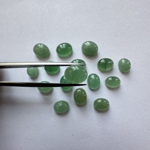 Aventurina Verde Natural, Cabujón Ovalado, Calidad AAA, Pulido a Mano, Piedra Suelta de 3x5-15x20mm para Joyería - Product Image 1