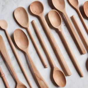 Juego de Cucharas de Madera Hechas a Mano, Utensilios de Cocina Rústicos Naturales, Duraderos y Artesanales para Uso Doméstico - Product Image 5
