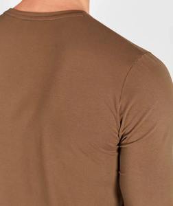 T-shirt en coton pour homme de qualité supérieure, manches longues, col rond classique, vêtements décontractés doux et confortables - Product Image 5