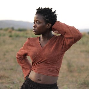 Handwoven Cotton <b>Wrap</b> BlouseMinimalist V-Neck Crop Top with Long Sleeves Eco-Friendly Organic Khadi <b>Wrap</b> <b>Around</b> Shirt For Women - Product Image 1
