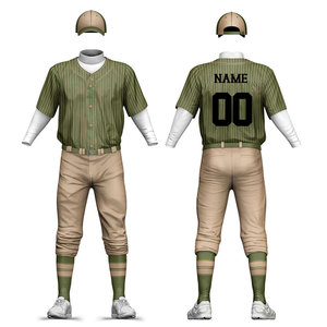 Custom <b>Baseball</b> Jersey Set Men's Red White Striped Short Sleeve Breathable Polyester All Seasons Team Apparel Number 10 - Product Image 4