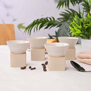 Juego de 4 Tazas Cónicas de Cerámica para Café y Té, Colección The Elements - Product Image 6