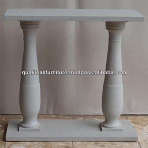 Table console antique sculptée à la main avec finition peinte Décoration intérieure élégante - Product Image 2