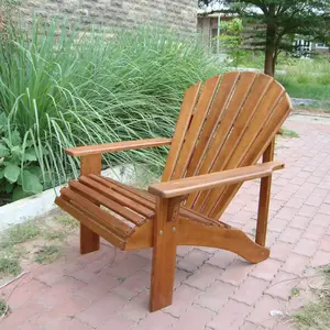 เก้าอี้ชายหาดและสวน Adirondack หรูหราทันสมัยวัสดุไม้สําหรับการรับประทานอาหารกลางแจ้งเก้าอี้โรงแรมสําหรับลานและสวนสาธารณะ