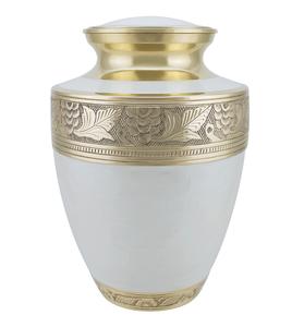 Urne funéraire en laiton poli gravé violet pour cendres humaines adultes, style américain/européen - Product Image 6