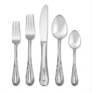 Ensemble de couverts modernes en acier inoxydable, finition miroir haute brillance, résistant à la rouille, vaisselle élégante pour mariage, couverts raffinés pour repas haut de gamme - Product Image 1