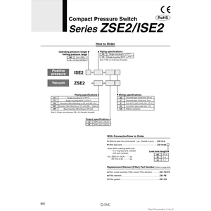 Interruptor de presión de vacío SMC Pneumatics, de 2, - Product Image 2