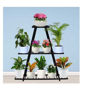 Macetas de Metal Negro de Tamaño Personalizado y Gran Venta, Soporte para Plantas de Jardín, Soporte de Metal de Diseño Superior en Color Blanco - Product Image 3