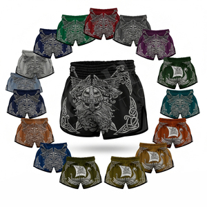 Vêtements de boxe, design personnalisé par sublimation, taille haute élastique, respirant, confortable, shorts de Muay Thai haute performance - Product Image 1
