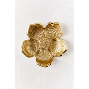 Bol de luxe en aluminium moulé de qualité supérieure, plaqué or, au design floral attrayant, fabriqué en Inde, pour servir les aliments. - Product Image 1