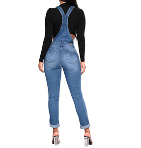 กางเกงยีนส์เอี๊ยมขายาวสำหรับผู้หญิงรุ่นใหม่ล่าสุด บริการรับผลิตตามแบบ OEM - Product Image 2