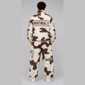 Conjunto Deportivo de 2 Piezas, Chaqueta y Pantalones Jogger, Cortavientos, Nailon, Media Cremallera, Estampado de Camuflaje, Sublimado - Product Image 5