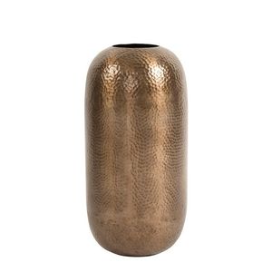 Vase décoratif en métal aluminium martelé style Art Déco, laiton antique, résistant à la rouille, base antidérapante, pour la maison et le bureau - Product Image 4
