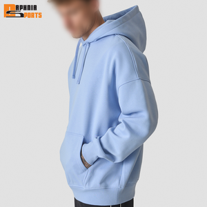 Sudadera con Capucha de Forro Polar Personalizada para Invierno, Estilo Urbano, Lisa, de Algodón 100% de Alto Gramaje, Transpirable, con Hombros Caídos, para Hombre - Product Image 4