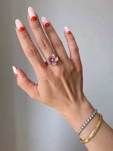 Anillo de Plata 925 Chapado en Oro Rosa con Moissanita en Racimo y Engaste de Puntas para Regalo de Boda y Fiesta para Mujer - Product Image 5
