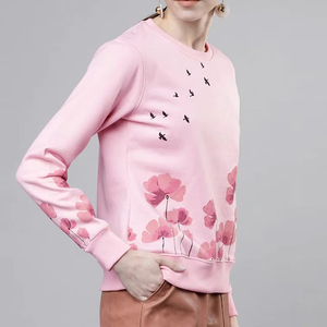 Sudadera de mujer personalizada, extragrande, lisa, transpirable, de forro polar, con cuello redondo y estampado frontal, en venta. - Product Image 4