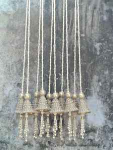 Décoration perlée avec boule Gota suspendue |   Rideau à perles pour porte |   Décoration de temple pour les fêtes de mariage indien et de l'inauguration de maison - Product Image 2