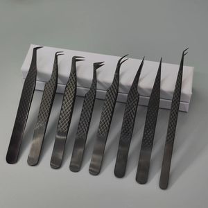 Pince à épiler de précision en acier inoxydable de style coréen, à pointe fine, pour cils, fournitures de beauté, logo personnalisé, options multicolores - Product Image 1