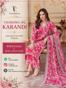 Conjunto de camisa rosa bordada con dupatta de gasa y pantalones palazzo para mujer, ropa informal tradicional india y pakistaní. - Product Image 6