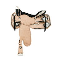 Selle anglaise en cuir écologique Ridex de qualité supérieure combinaison noire de châtaigne naturelle course de baril occidental équitation tout usage
