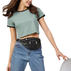 Camiseta Corta Ajustada para Mujer, Manga Corta, Estilo Casual, con Logo Personalizado, OEM, Venta al Por Mayor - Product Image 5