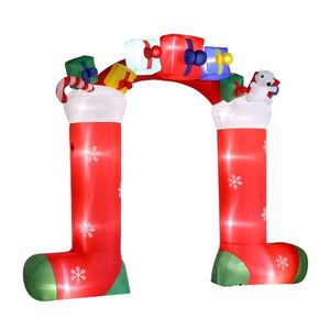 24W 11 LED Lights 9ft Christmas Sock Arch Inflatable Outdoor Holiday Yard Decoration - Product Image 2