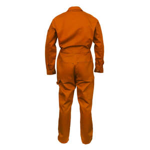 Mono de trabajo de seguridad clásico 100% algodón con mangas largas 7 oz naranja tamaño 3XL - Product Image 2