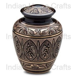 Metal Cremation Urn <b>Keepsake</b> Cinerary Casket Floral Pattern <b>Memorial</b> Ashes Urn Portable Decorative Tribute Vessel - Product Image 2