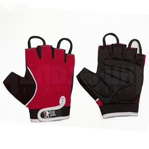 Gants de musculation professionnels rouges et noirs avec rembourrage amélioré de la paume |   Poignée antidérapante de qualité supérieure pour un équipement de musculation ultime - Product Image 1