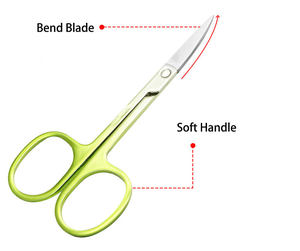 Ciseaux à lames courbées en acier inoxydable pour la coupe des sourcils et des poils du nez, pour manucure et pédicure, ANAAIF - Product Image 5