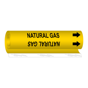 Marqueur de tuyau de gaz naturel flexible haute performance Brady 5 x 8 pouces pour l'identification des tuyaux industriels - Product Image 2