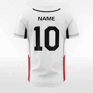 Maillot de baseball personnalisé de haute qualité, 100 % polyester, manches courtes, tenue d'équipe, vente OEM, respirant, séchage rapide - Product Image 3