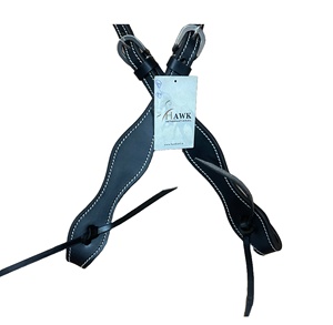 Haute qualité en cuir occidental noir une oreille Headstall équestre Tack ensemble collier de tête en gros équitation produits en cuir - Product Image 5