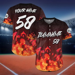 Camiseta de Béisbol Personalizada con Llama, para Adultos, Manga Corta, Sublimada, Transpirable, de Poliéster, Impresa, Ropa Deportiva Personalizada para Equipos - Product Image 1