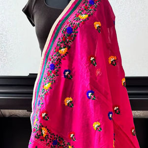 Écharpes Phulkari brodées à la main, très demandées, avec logo personnalisé imprimé, en Georgette, Chiffon, Jersey, Stoles, Pashmina, pour musulmanes, en gros - Product Image 2