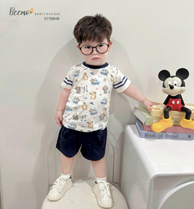Ensemble de vêtements pour enfants de qualité supérieure, t-shirts et shorts imprimés pour garçons, vêtements de maison et d'école, ensembles de vêtements pour tout-petits - Product Image 2