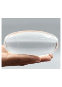Premium Clear Quartz Shiva Lingam <b>Crystal</b> Egg On Wooden Stand Home Decoration Feng Shui Collectible - Product Image 2