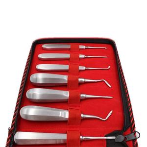 Kit de 13 instruments dentaires : Élévateur dentaire manuel en acier inoxydable pour adulte, à manche hexagonal courbé, pour la racine du dentaire, par Grip Surgical - Product Image 2